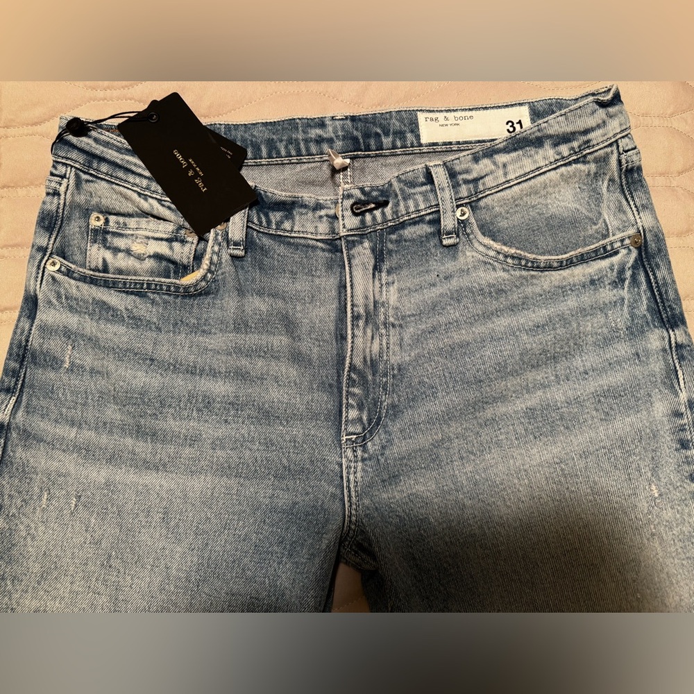 NWT Rag & Bone Peyton Mid-Rise Blue Bootcut Jeans 31/30 - Picture 6 of 10